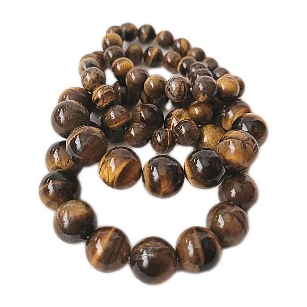 Beautiful 8mm Tiger Eye Bracelet Healing Gemstone Beaded Elastic Bracelet Reiki